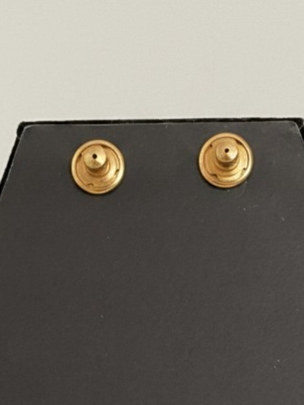 Chunky Gold and Rhinestone Necklace and Pierced Earring Set - Picture 7 of 7